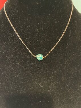Marie Chavez Delicate Turquoise Stone Pendant Necklace - Stand Alone or Layer